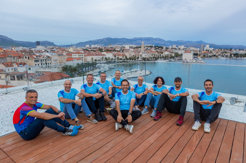 Split TRI organisers overlooking the harbour and old town of Split